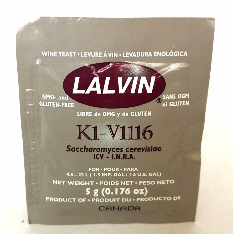 Дрожжи винные Lalvin K1-V1116 5гр