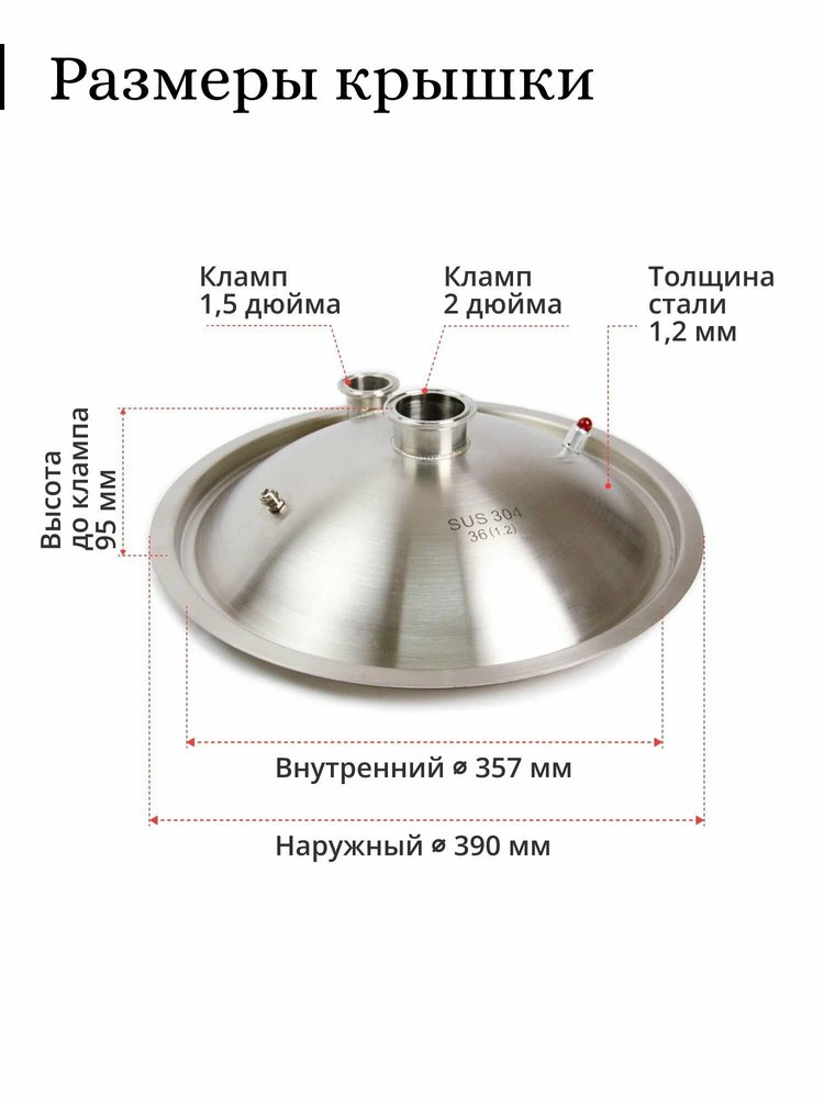 Крышка купольная DN 1,5"